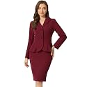 Allegra K Women 2 Piece Suit Skirt Sets Business Casual Outfits