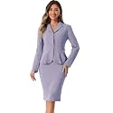 Allegra K Women 2 Piece Suit Skirt Sets Business Casual Outfits
