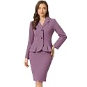 Allegra K Women 2 Piece Suit Skirt Sets Business Casual Outfits