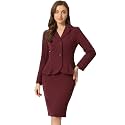 Allegra K Women 2 Piece Suit Skirt Sets Business Casual Outfits