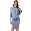 Allegra K Women 2 Piece Suit Skirt Sets Business Casual Outfits