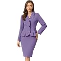 Allegra K Women 2 Piece Suit Skirt Sets Business Casual Outfits