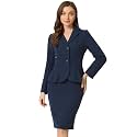 Allegra K Women 2 Piece Suit Skirt Sets Business Casual Outfits
