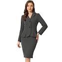 Allegra K Women 2 Piece Suit Skirt Sets Business Casual Outfits