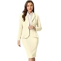 Allegra K Women 2 Piece Suit Skirt Sets Business Casual Outfits