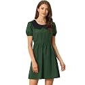 Allegra K Women39s Contrast Peter Pan Collar