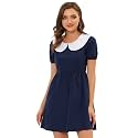 Allegra K Women39s Contrast Peter Pan Collar