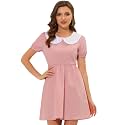 Allegra K Women39s Contrast Peter Pan Collar