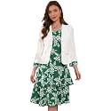 Allegra K Women's Suits 2 Piece Dress Set Business Casual Suit Dresses
