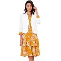 Allegra K Women's Suits 2 Piece Dress Set Business Casual Suit Dresses