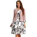 Allegra K Women's Suits 2 Piece Dress Set Business Casual Suit Dresses