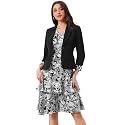 Allegra K Women's Suits 2 Piece Dress Set Business Casual Suit Dresses