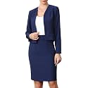 Allegra K Women Business Skirt Suit Set Office Work Blazer Pencil Skirt