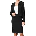 Allegra K Women Business Skirt Suit Set Office Work Blazer Pencil Skirt