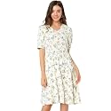Allegra K Womens Vintage Peter Pan Collar Flowy Midi Floral Dress