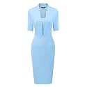 Allegra K Work Dresses for Women39s Short