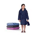 ALLEN &amp; MATE Kids Terry Cloth Bathrobe, Hooded Towel Robe, Ages 6-15 Years