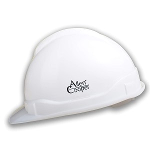 allen cooper safety helmet sh-701 plastic cradle with manually adjustable headband - white