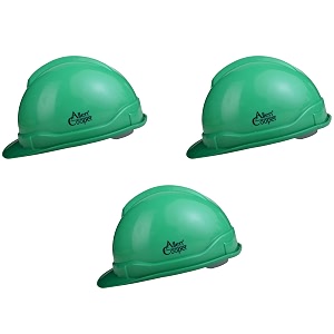 allen cooper industrial safety helmet sh-701 plastic cradle with manually adjustable headband - green pack of 3