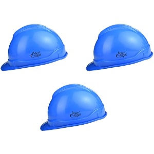 allen cooper industrial safety helmet sh-701 plastic cradle with manually adjustable headband - blue pack of 3