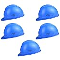 Allen Cooper Industrial Safety Helmet SH-701, Plastic Cradle with Manually Adjustable Headband - Blue (Pack of 5)