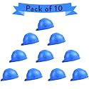 Allen Cooper Industrial Safety Helmet SH-701, Plastic Cradle with Manually Adjustable Headband - Blue (Pack of 10