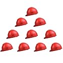 Allen Cooper Industrial Safety Helmet SH-701, Plastic Cradle with Manually Adjustable Headband - RED (Pack of 10)