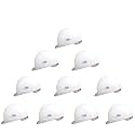 Allen Cooper Industrial Safety Helmet SH-722, Shell with Ventilation, Plastic Cradle with Ratchet Adjustable Headband - White (Pack of 10)