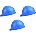 Allen Cooper Industrial Safety Helmet SH-701, Plastic Cradle with Manually Adjustable Headband - Blue (Pack of 3)