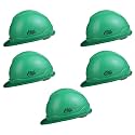 Allen Cooper Industrial Safety Helmet SH-701, Plastic Cradle with Manually Adjustable Headband - Green (Pack of 5)
