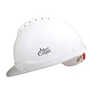 Allen Cooper Safety Helmet SH-722, Shell with Ventilation, Plastic Cradle with Ratchet Adjustable Headband - White