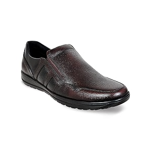 Allen Cooper Mens Black Genuine Leather Loafers