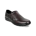 Allen Cooper Mens Black Genuine Leather Loafers