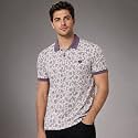 Allen Cooper Mens Cotton Blend Printed Polo