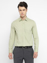 Allen Cooper Men Solid Casual Green Shirt
