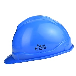 allen cooper safety helmet sh-701 plastic cradle with manually adjustable headband - blue