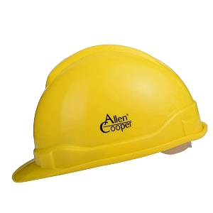 allen cooper safety helmet sh-701 plastic cradle with manually adjustable headband - yellow