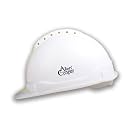 Allen Cooper Safety Helmet SH-702, Shell with Ventilation, Plastic Cradle with Manually Adjustable Headband - White