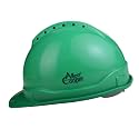 Allen Cooper Safety Helmet SH-702, Shell with Ventilation, Plastic Cradle with Manually Adjustable Headband - Green