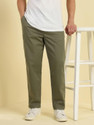 Allen Solly Comfort Fit Men Green Trousers