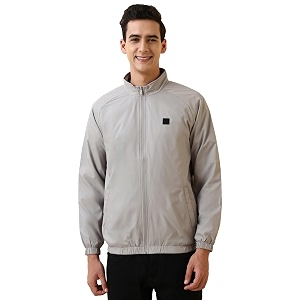 Allen Solly Mens Regular Fit Solid Windcheater