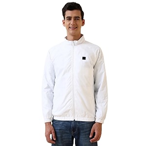 Allen Solly Mens Regular Fit Solid Windcheater