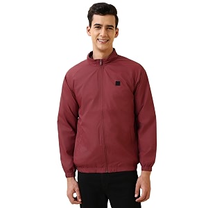 Allen Solly Mens Regular Fit Solid Windcheater