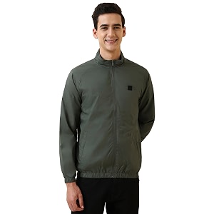 Allen Solly Mens Regular Fit Solid Windcheater