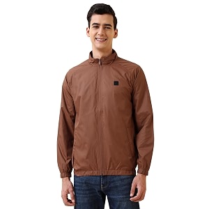 Allen Solly Mens Regular Fit Solid Windcheater