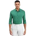 Allen Solly Men Green Slim Fit Textured