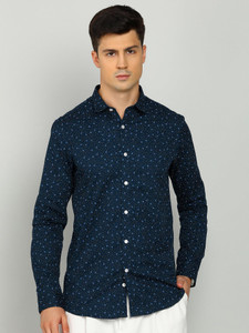 Allen Solly Men Printed Casual Blue Shirt