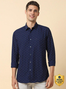 Allen Solly Men Printed Casual Blue Shirt