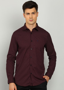 Allen Solly Men Printed Casual Maroon Shirt