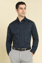Allen Solly Men Printed Formal Black Shirt